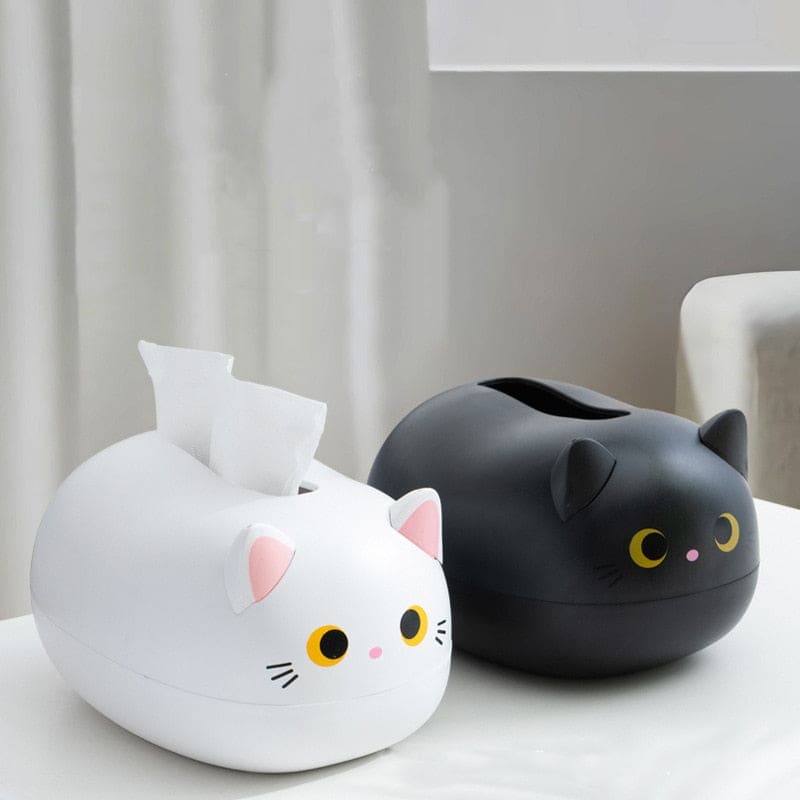 Cartoon Cat Tissue Box